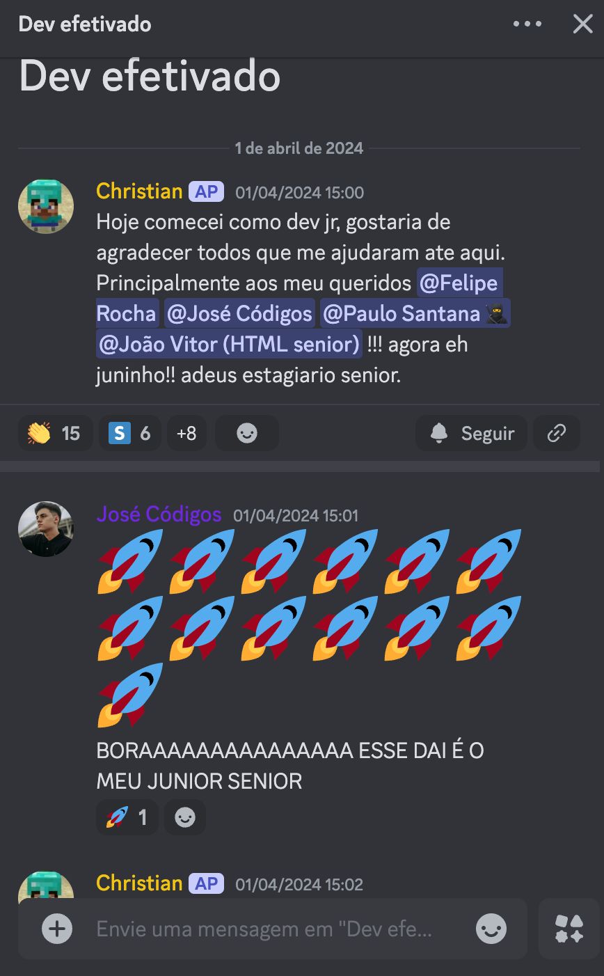 Depoimento de Christian sobre o início da carreira como desenvolvedor júnior